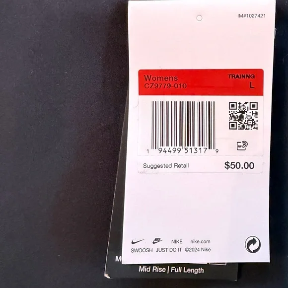 NWT- Nike Pro Mid-Rise Mesh-
Paneled Leggings - Picture 3 of 11